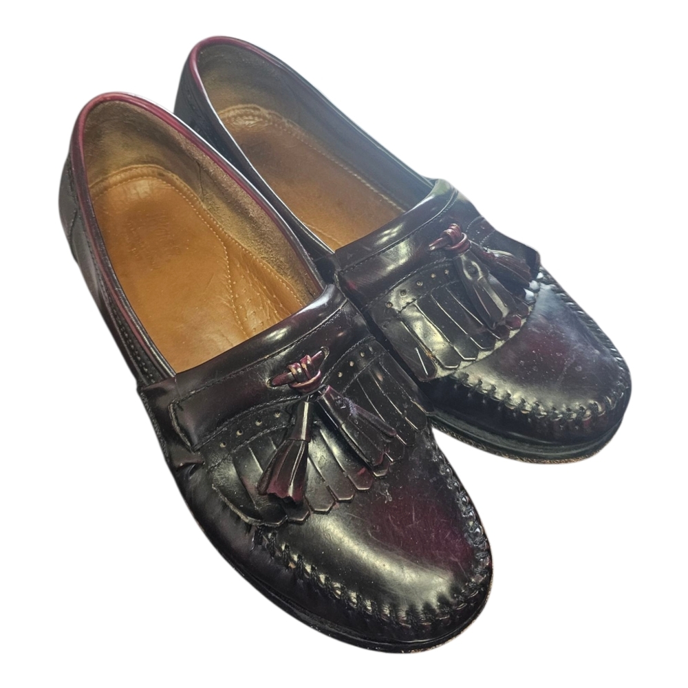 G.H. Bass & Co Weejuns Frazier Mens 10.5 D Oxblood Loafers Kiltie Tassel Slip-On